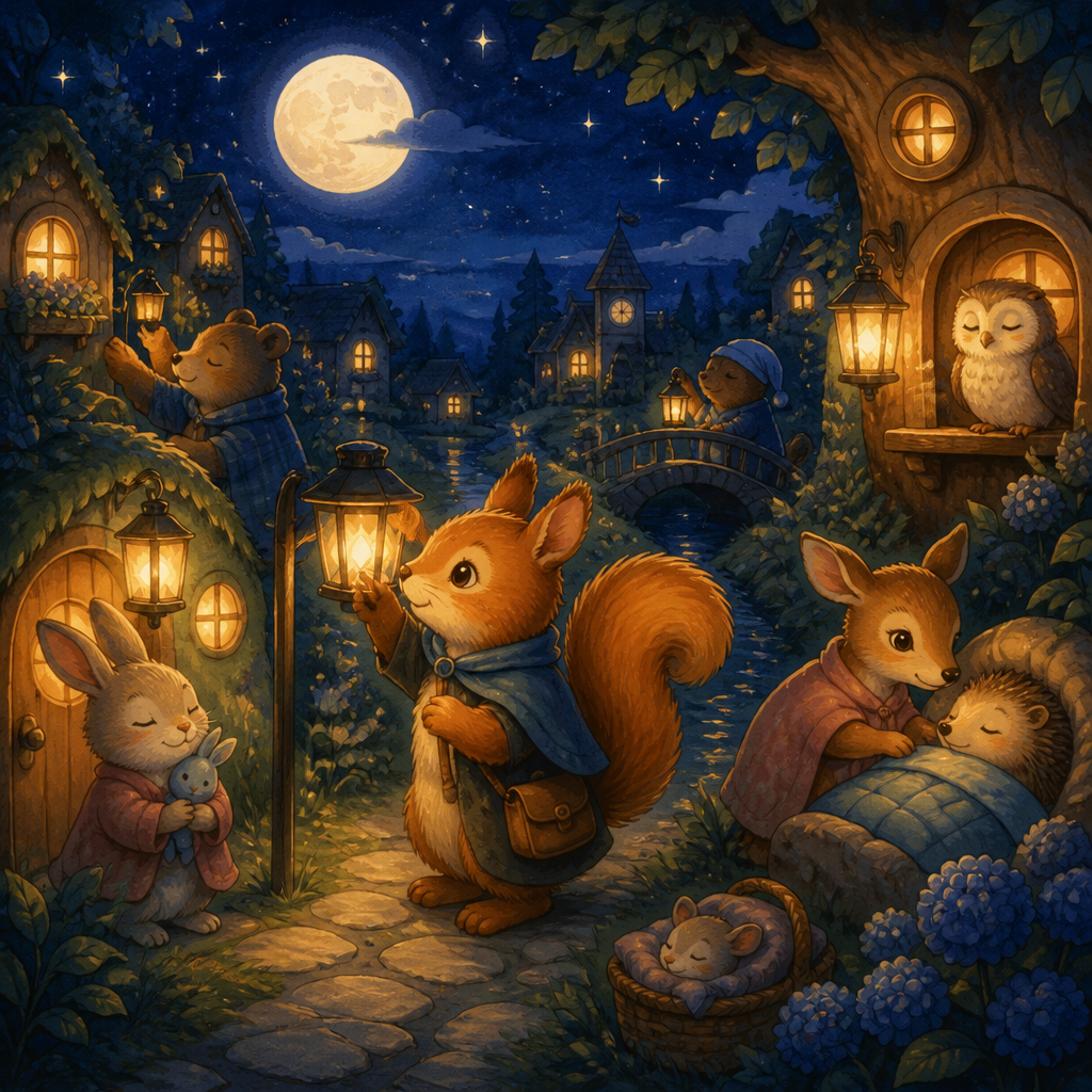 Cover illustration for One-by-One, Little Lights