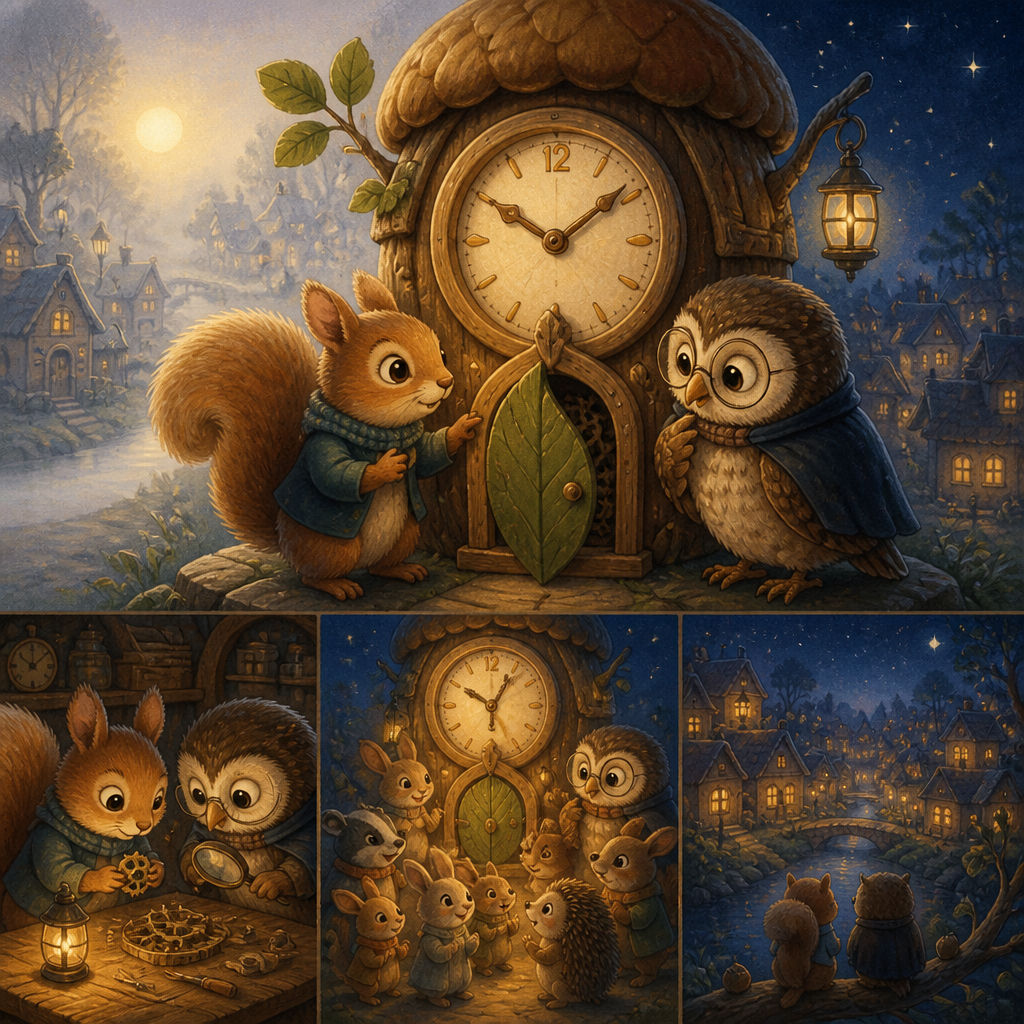 Cover illustration for Hazel and the Leaf-Door Mystery